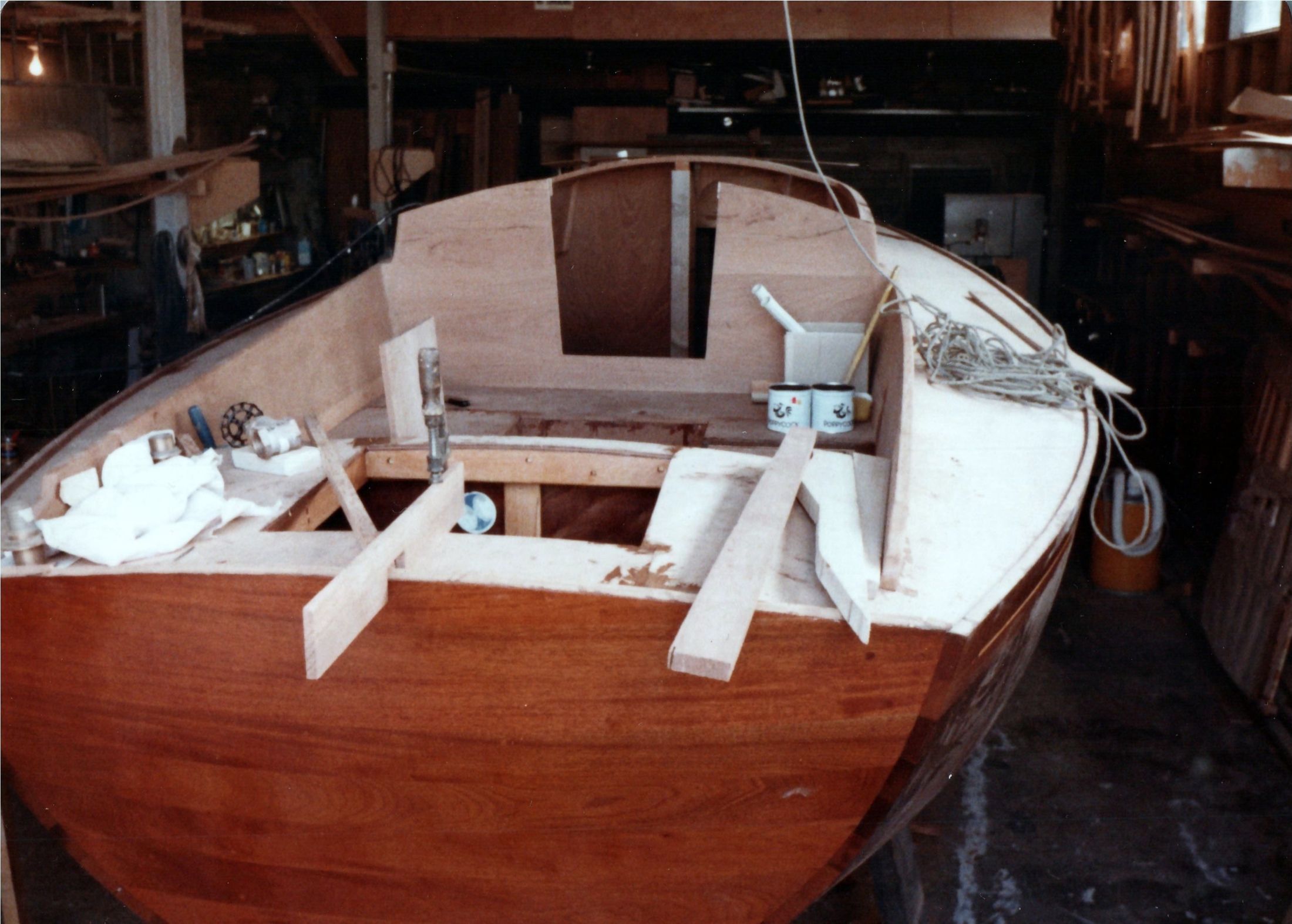 The deck, cockpit and coachroof taking shape