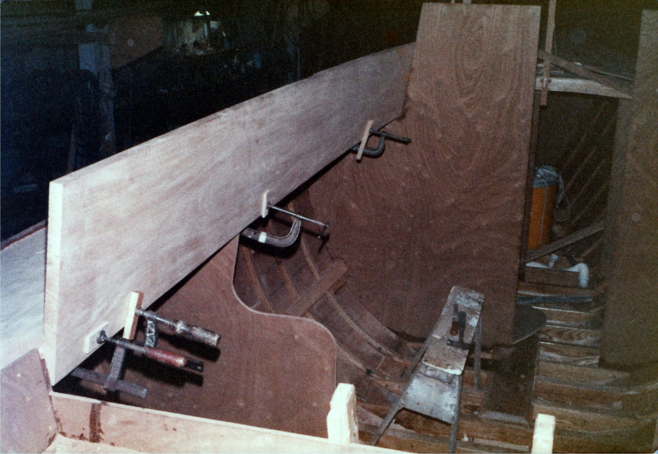 The coach house side clamped up